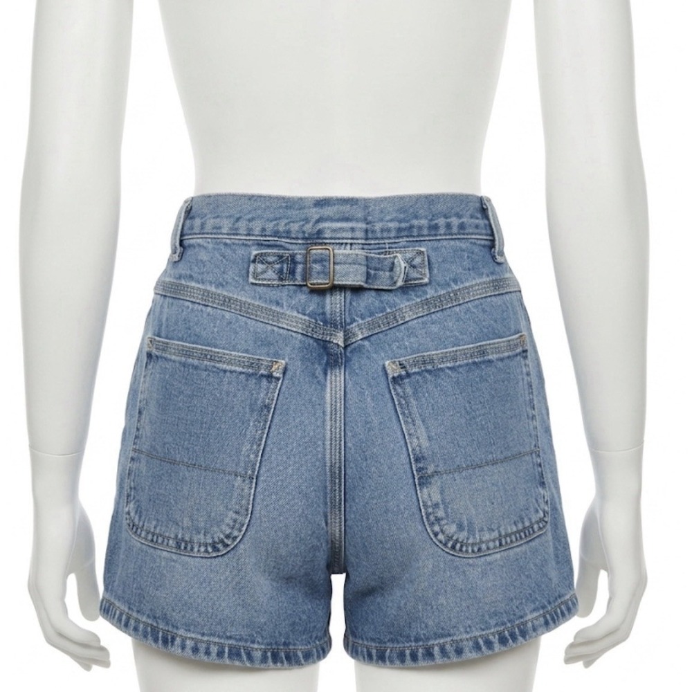 Vintage Y2K Xhilaration Denim Shorts Sz 5 High Waist Buckle Back Utility Grunge